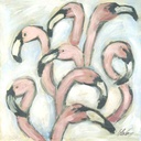[BR8FLAM-12X12G] Flamingo: Colony (12x12, Gold)
