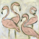 [BR4FLAM-12X12G] Flamingo: Foursome (12x12, Gold)