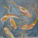 [BOKOIM-12X12G] Koi: School (12x12, Gold)