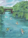 [LSLBK-12X24G] Austin: Lady Bird Lake (12x24, Gold)