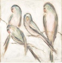 [BR4LBL-12X12G] Love Birds: Alert (12x12, Gold)