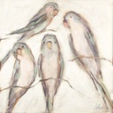 [BR4LBF-12X12G] Love Birds: Flirting (12x12, Gold)