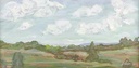 [LSPRH-12X12G] Pink Landscape: Rolling Hills (12x12, Gold)