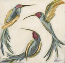 [BRHUMRT-12X12G] Royal Hummingbirds: Tudor (12x12, Gold)