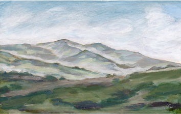 [LSFOGM-12X12G] Foggy Mountains (Gold, 12x12)