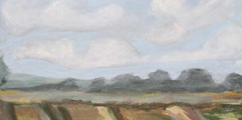 [LSCALFX-12X12G] California Flax Field: Western View (Gold, 12x12)