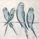 [BRBKP4-12X12G] Blue Keets Perched Four (12x12, Gold)