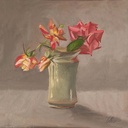[BOCRSL-12X12G] Casey Rose Still Life Botanical (12x12, Gold)