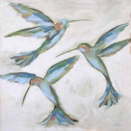 Blue/Green Throated Hummingbirds